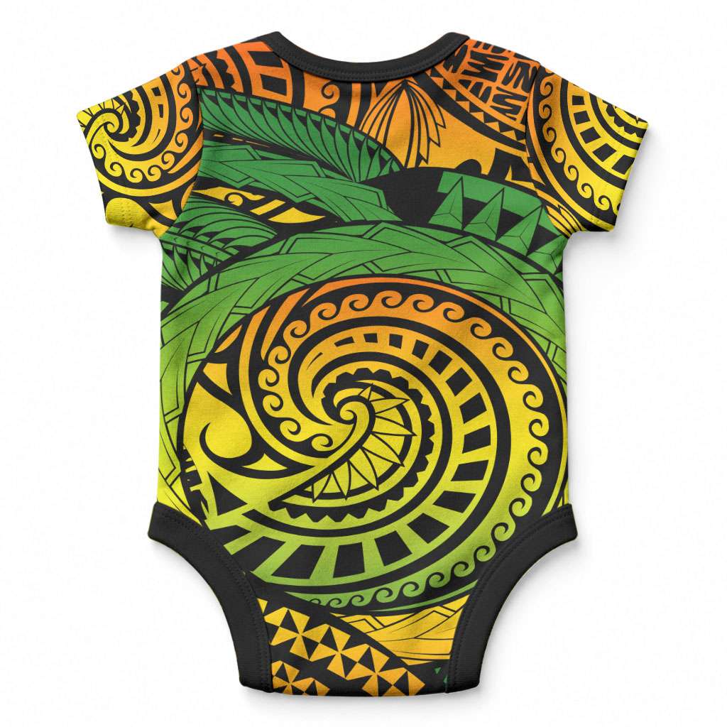 Custom Photo Polynesian Tribal Baby Onesie with Tropical Flower CTM09 - Polynesian Pride