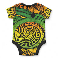 Custom Photo Polynesian Tribal Baby Onesie with Tropical Flower CTM09 - Polynesian Pride