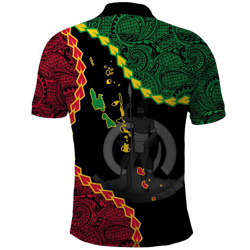 Vanuatu Independence Anniversary Custom Photo Personalized Polo Shirt Long God Yumi Stanap