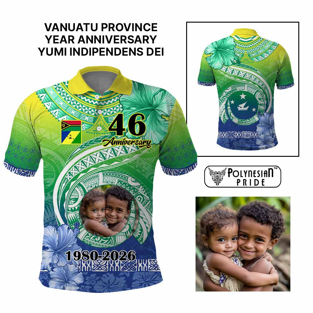 Custom Photo Malampa Province Polo Shirt Vanuatu Yumi Indipendens Dei