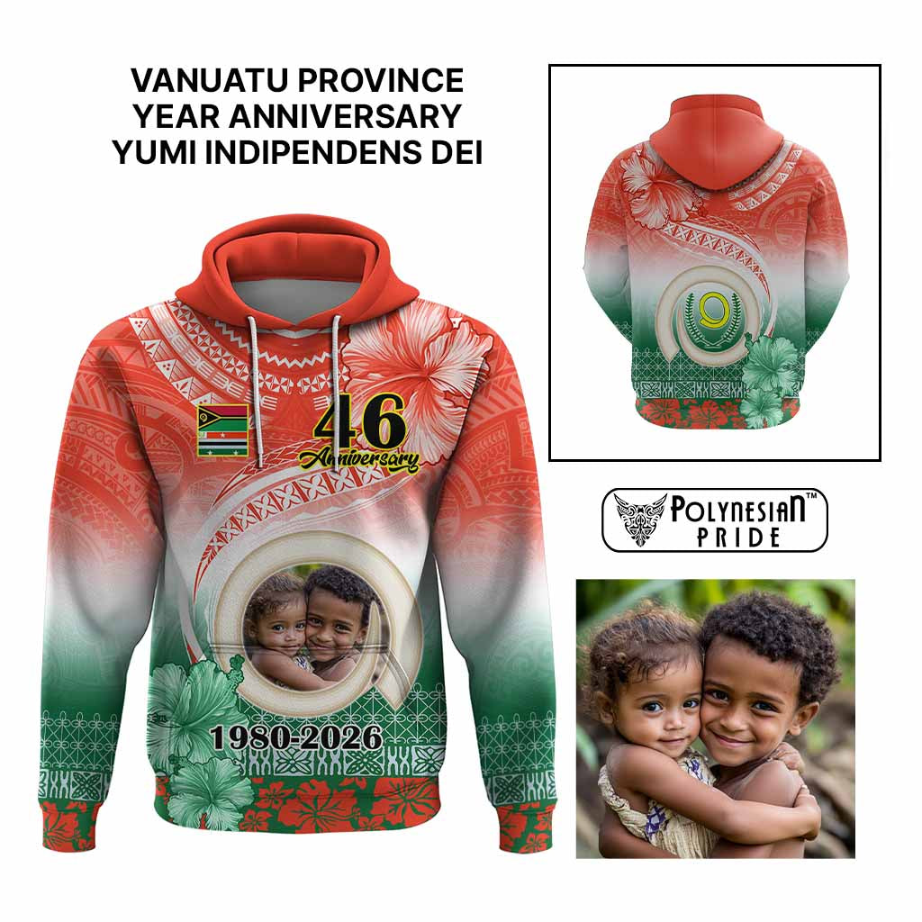 Custom Photo Penama Province Hoodie Vanuatu Yumi Indipendens Dei
