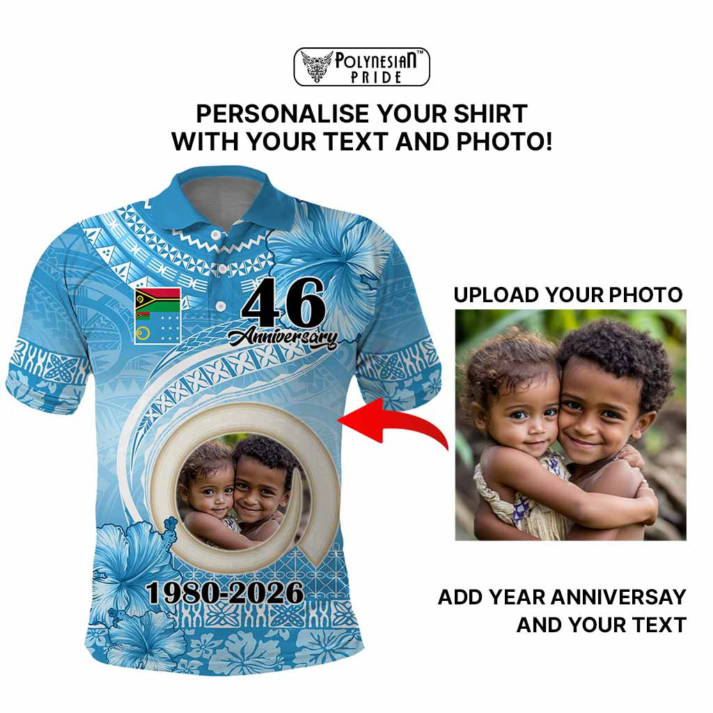 Custom Photo Sanma Province Polo Shirt Vanuatu Yumi Indipendens Dei