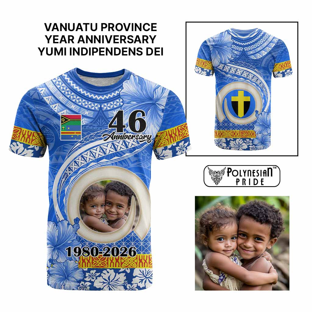 Custom Photo Tafea Province T Shirt Vanuatu Yumi Indipendens Dei
