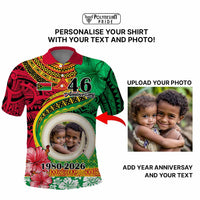 Custom Photo Vanuatu Year Anniversary Polo Shirt Yumi Indipendens Dei