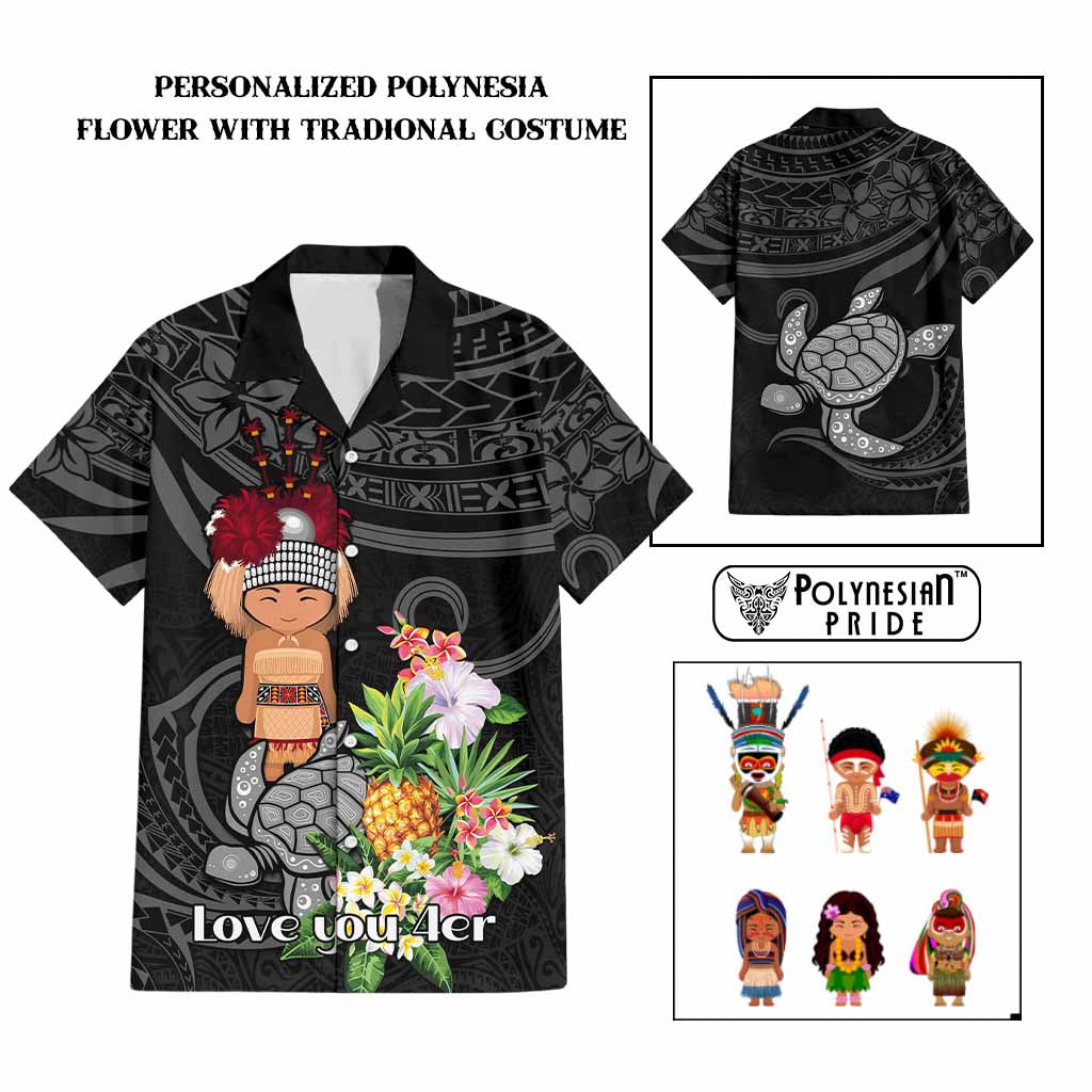 Custom Polynesian Traditional Costume Hawaiian Shirt Tropical Flower