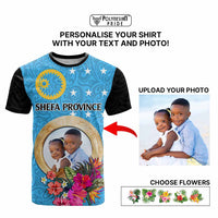 Sanma Province Custom T Shirt With Photo Vanuatuan Boar's Tusk Flag Multicolored