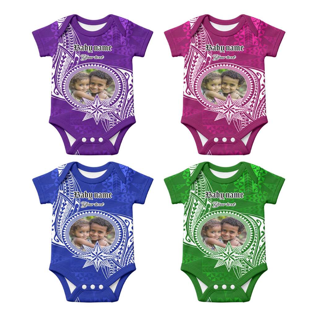 Custom Photo Tonga Polynesian Ngatu Tribal Baby Onesie CTM09 - Polynesian Pride