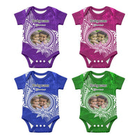 Custom Photo Tonga Polynesian Ngatu Tribal Baby Onesie CTM09 - Polynesian Pride