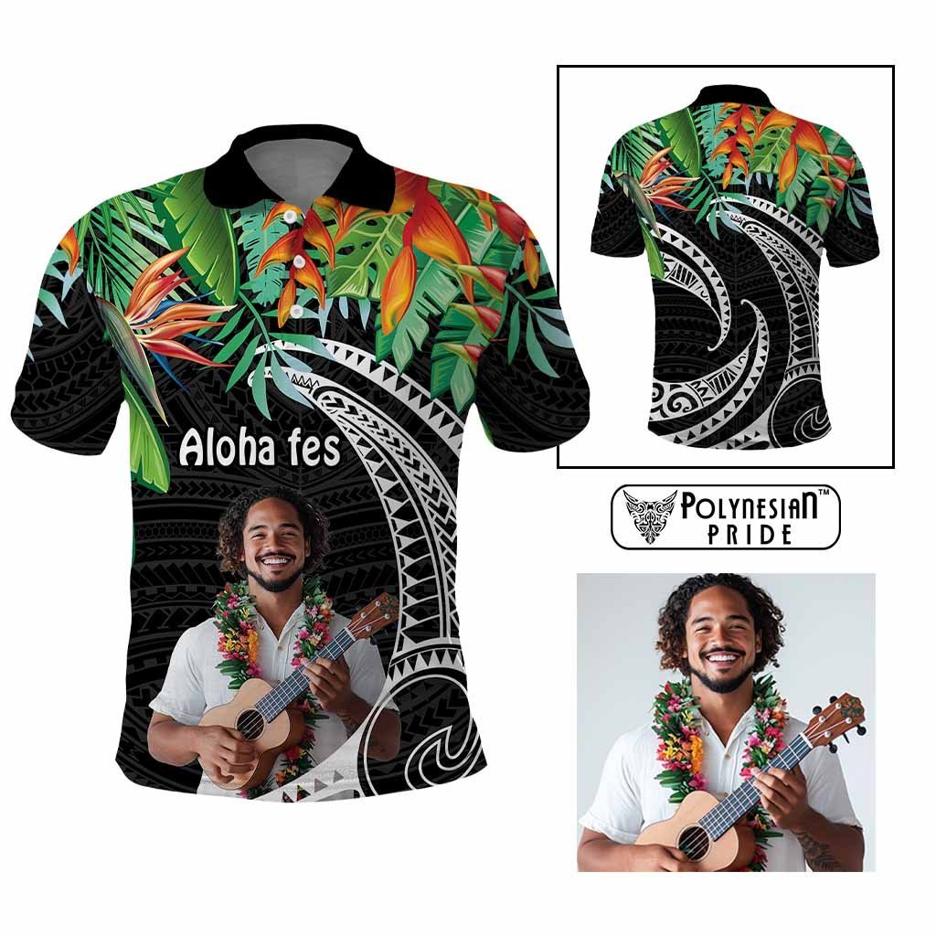 Custom Photo Polynesian Tribal Tattoo with Tropical Vibe Polo Shirt CTM09 Multicolor - Polynesian Pride