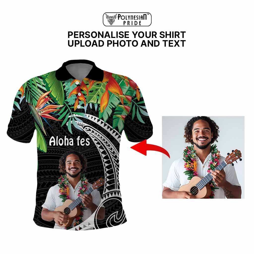 Custom Photo Polynesian Tribal Tattoo with Tropical Vibe Polo Shirt CTM09 - Polynesian Pride