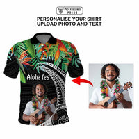 Custom Photo Polynesian Tribal Tattoo with Tropical Vibe Polo Shirt