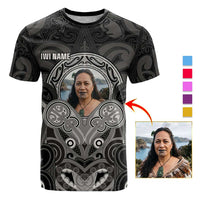 Personalised Aotearoa Iwi Photo Name T shirt Maori Tribal Ethnic Inspired Tradition