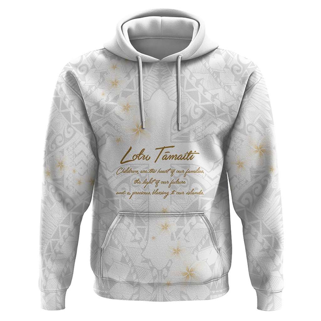 Christian Cross Floral Personalized Text Hoodie Polynesian Plumeria Tribal Motif