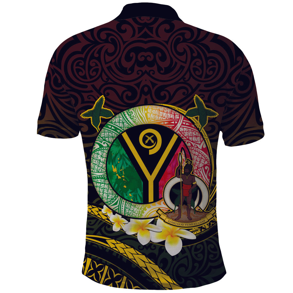 Custom Photo Vanuatu Provinces Polo Shirt Coat Of Arms Mix Flag - Polynesian Pride