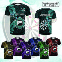 Custom Photo New Zealand Darts T shirt Aotearoa Maori Happiness Is A Tight Threesome CTM14 Multicolor - Polynesian Pride