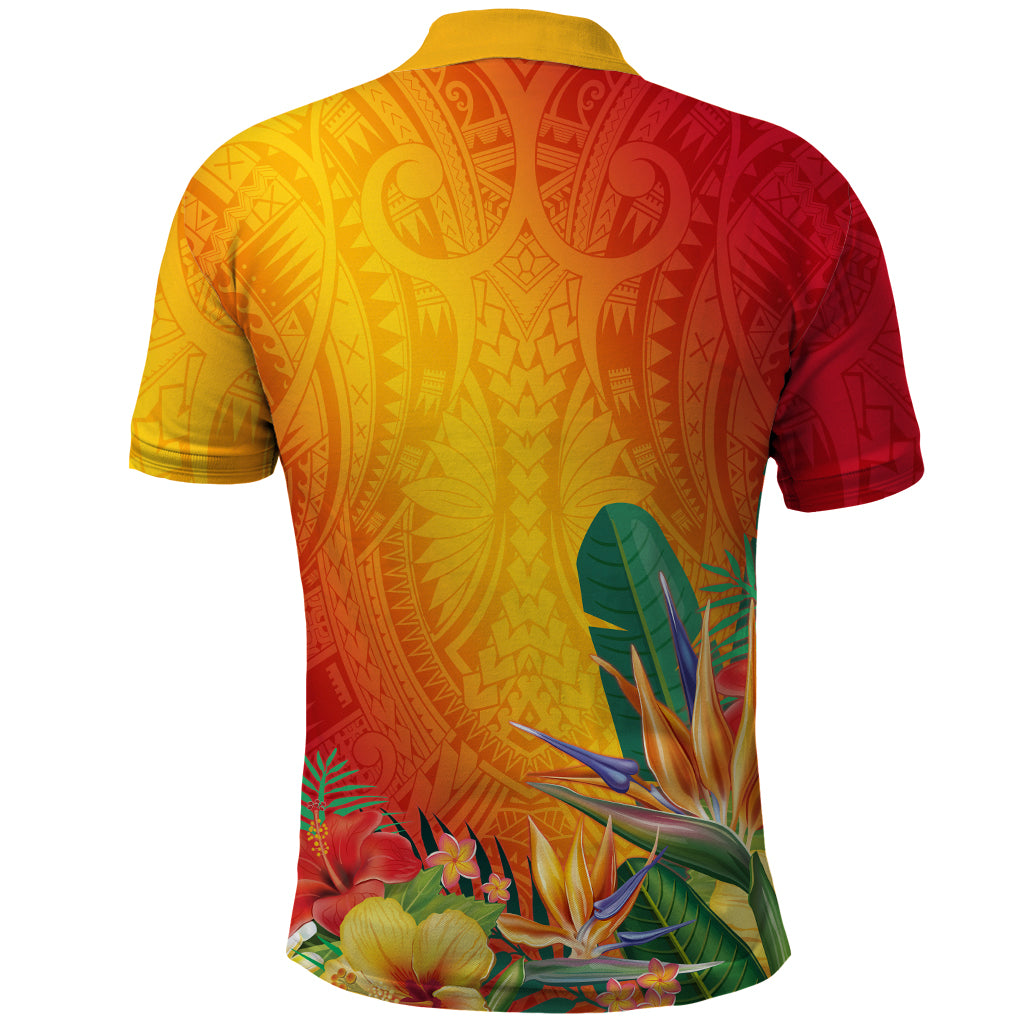 Custom Photo Papua New Guinea 50th Independence Anniversary Polo Shirt PNG Provinces Flag - Polynesian Pride