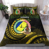 Custom Vanuatu Provinces Bedding Set Coat Of Arms Mix Flag