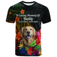 Custom Photo In Loving Memory T Shirt Polynesian Memorial Gift For Family And Pet Lovers