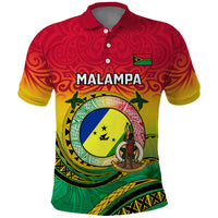Custom Vanuatu Provinces Polo Shirt Coat Of Arms Mix Flag - Polynesian Pride