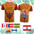 Custom French Polynesia T Shirt Five Groups Of Islands Flag Plumeria Polynesian Tribal