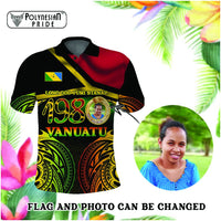 Custom Photo Vanuatu 1980 Polo Shirt Yumi Yumi Yumi Independence Anniversary