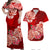 Polynesian Flower Tribal Matching Dress and Hawaiian Shirt Red LT9 - Polynesian Pride