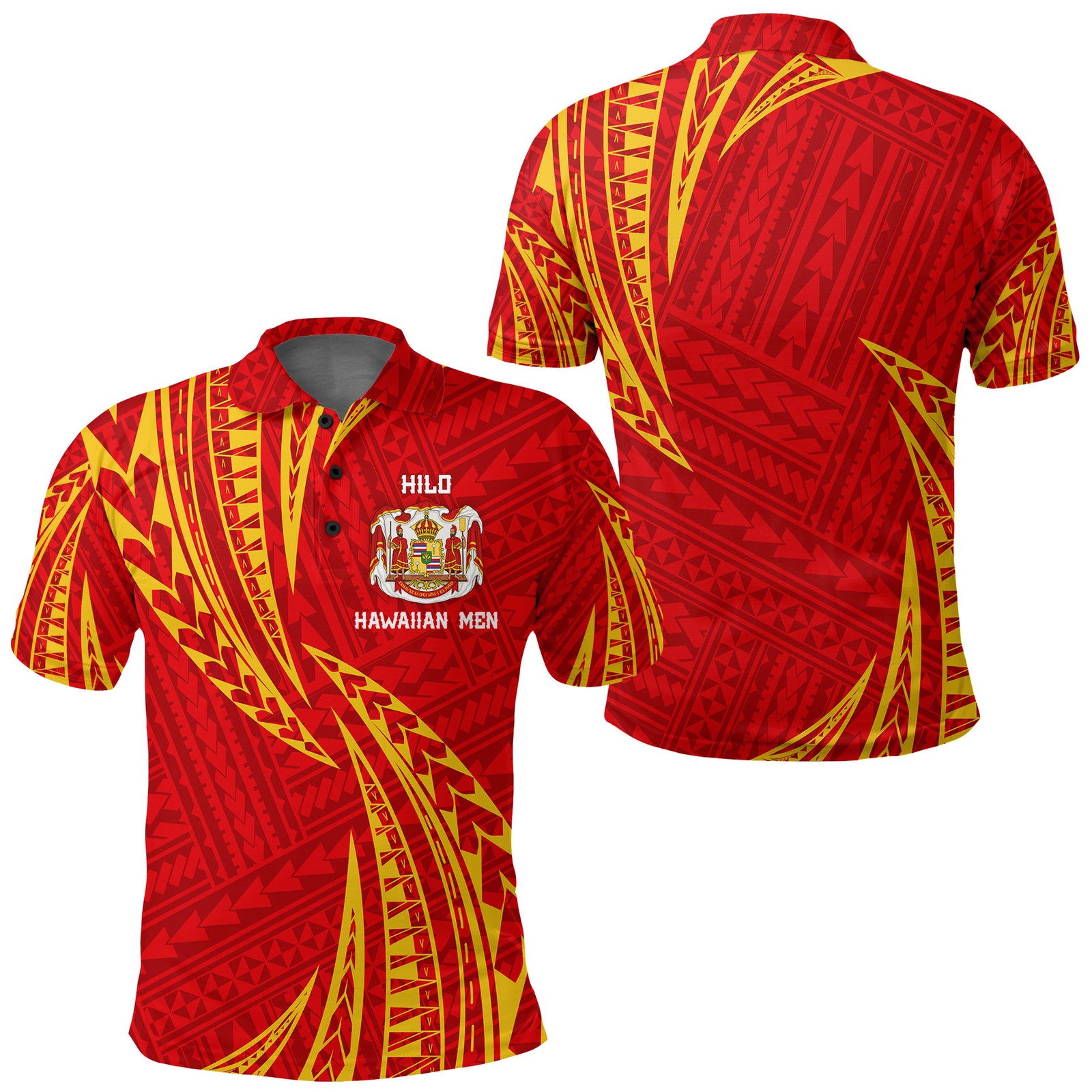 Hawaii HILO Polo Shirt Red Color LT7