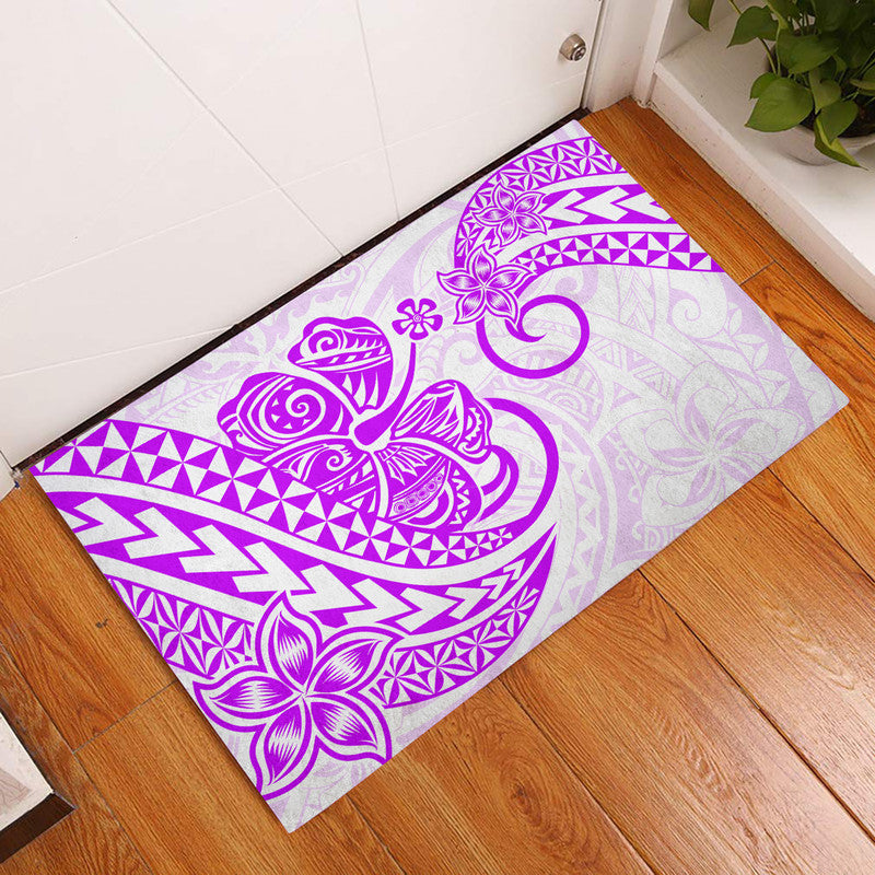 Polynesian Tribal Tattoo Retro Door Mat Purple Screen Color LT9 Purple - Polynesian Pride