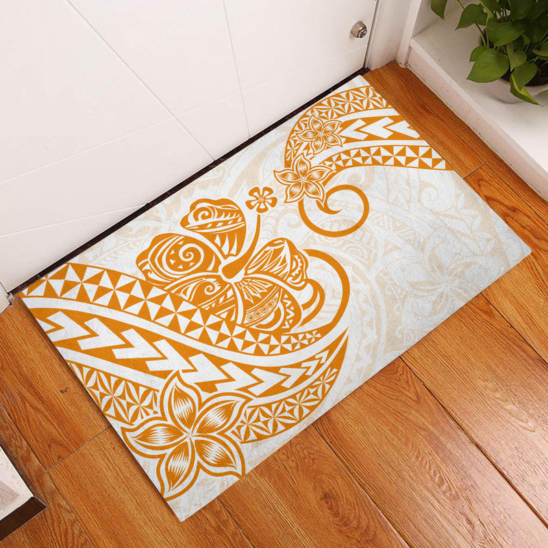 Polynesian Tribal Tattoo Retro Door Mat Gold Screen Color LT9 Gold - Polynesian Pride