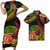 Polynesian Pride Matching Outfit For Couples Plumeria Polynesian Tribal American Samoa Bodycon Dress And Hawaii Shirt Curve Style - Polynesian Pride