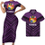 Polynesian Pride Tonga Matching Outfit For Couples Polynesian Tribal Purple Bodycon Dress And Hawaii Shirt - Polynesian Pride