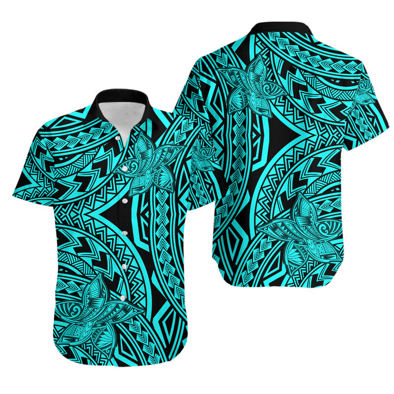 Polynesian Pride Hawaiian Shirt Polynesia Tribal Tattoo Plumeria Turquoise LT14 Turquoise - Polynesian Pride