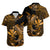 Hawaii Hammerhead Shark Hawaiian Shirt Polynesian Kakau With Kanaka Gold LT14 Gold - Polynesian Pride