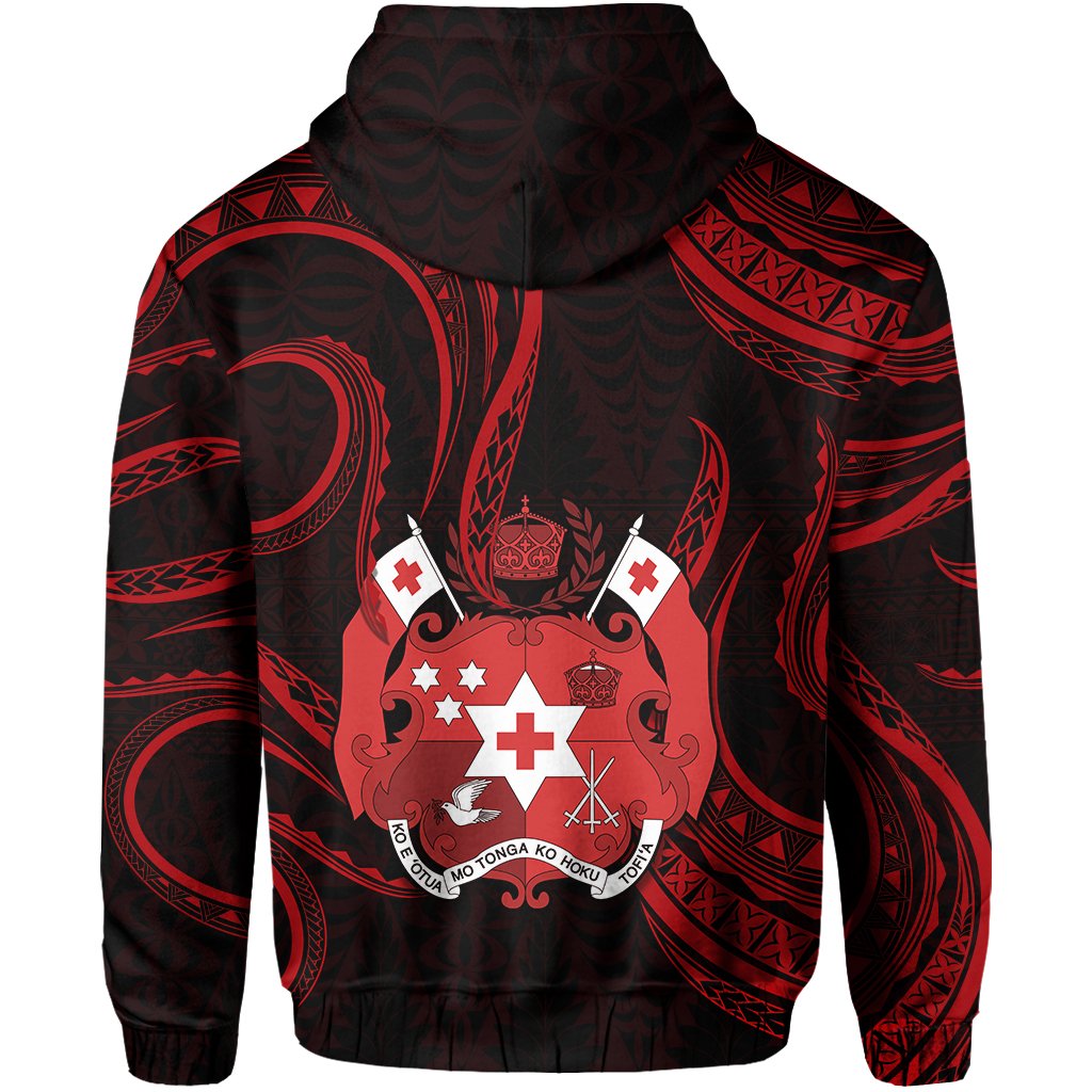Tonga Pattern Zip Hoodie Always Proud LT13 - Polynesian Pride