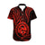 Polynesian Matching Dress and Hawaiian Shirt Guam Coat of Arms with Polynesian Tribal Tattoo Red Version LT9 - Polynesian Pride