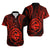 Polynesian Matching Dress and Hawaiian Shirt Guam Coat of Arms with Polynesian Tribal Tattoo Red Version LT9 - Polynesian Pride