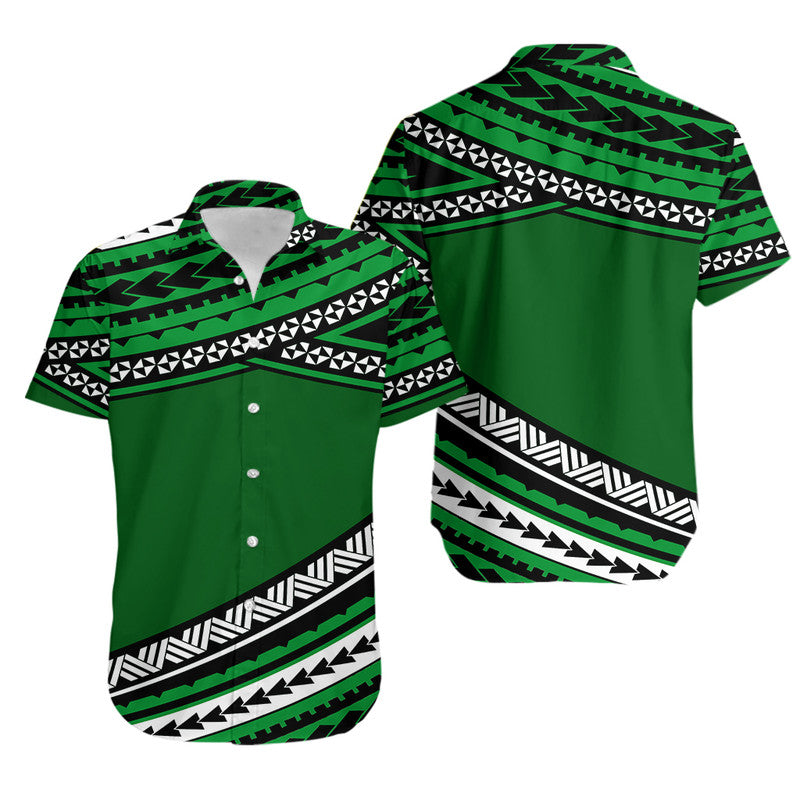 Polynesian Hawaiian Shirt Simple Green LT6 Green - Polynesian Pride