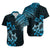 Hawaii Summer Matching Dress and Hawaiian Shirt Mix Polynesian Black Blue LT6 No Dress Blue - Polynesian Pride