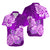 Polynesian Couple Matching Outfit Floral Tribal Combo Short Sleeve Bodycon Long Dress and Hawaiian Shirt Purple LT9 - Polynesian Pride