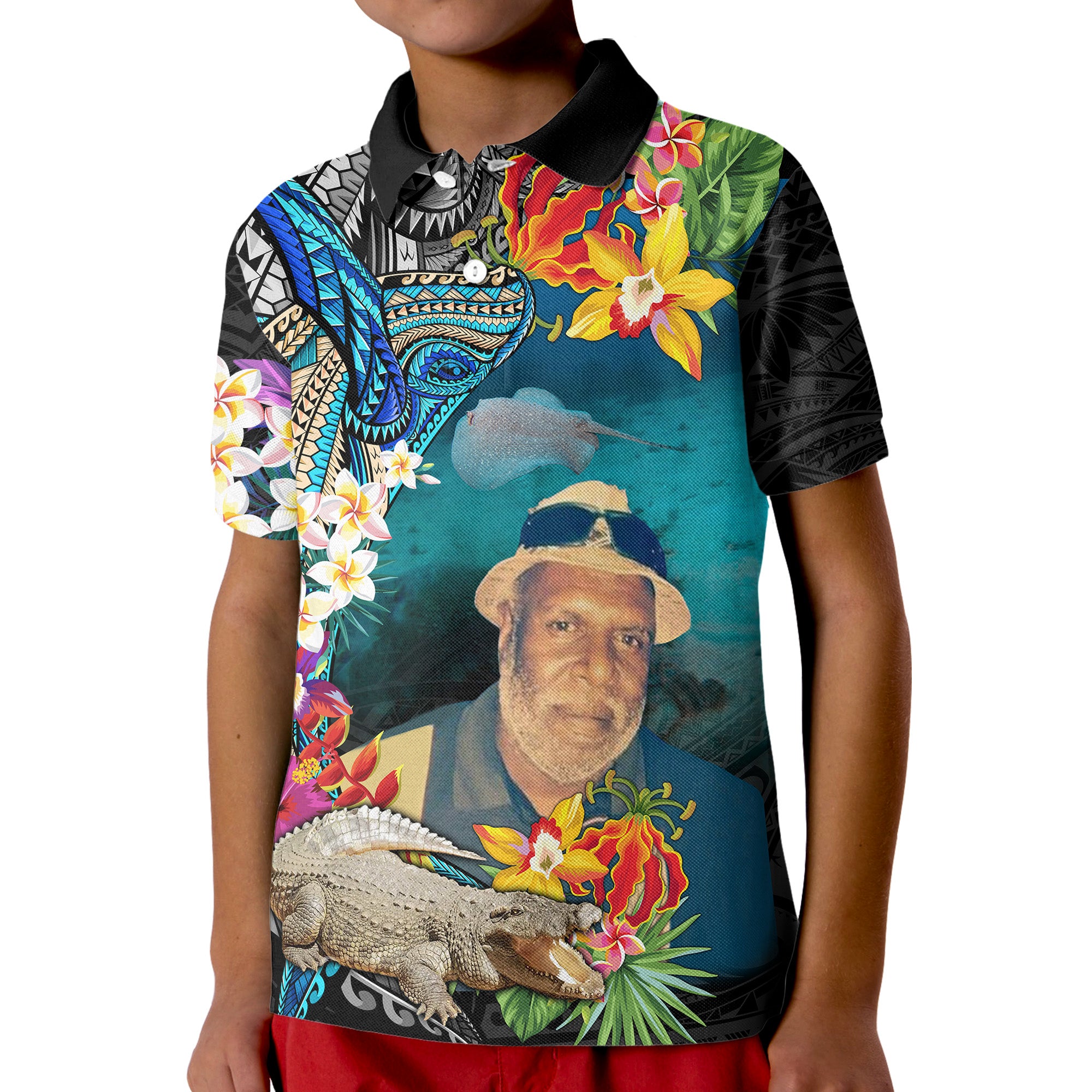 CUSTOMER REQUEST - Chichi Tiay - 240823 Polo Shirt Kid LT9 - Polynesian Pride