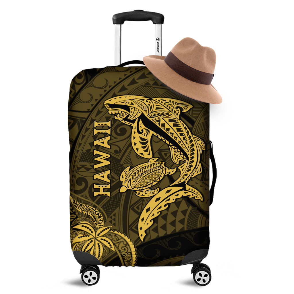 hawaii-shark-and-turtle-luggage-cover-with-gold-kakau