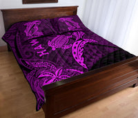 hawaii-shark-and-turtle-quilt-bed-set-with-purple-kakau