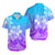 Polynesian Couple Outfits Plumeria Flowers Matching Dress and Hawaiian Shirt Polynesian Tribal Gradient Purple LT9 - Polynesian Pride