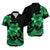 Polynesian Couple Outfits Plumeria Flowers Couples Bodycon Dress Hawaiian Shirt Polynesian Tribal Green Vibe LT9 - Polynesian Pride