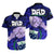 Fathers Day Polynesian Islands Matching Dress and Hawaiian Shirt Dad Ou Te Alofa Ia Te Oe Tama Blue LT9 - Polynesian Pride