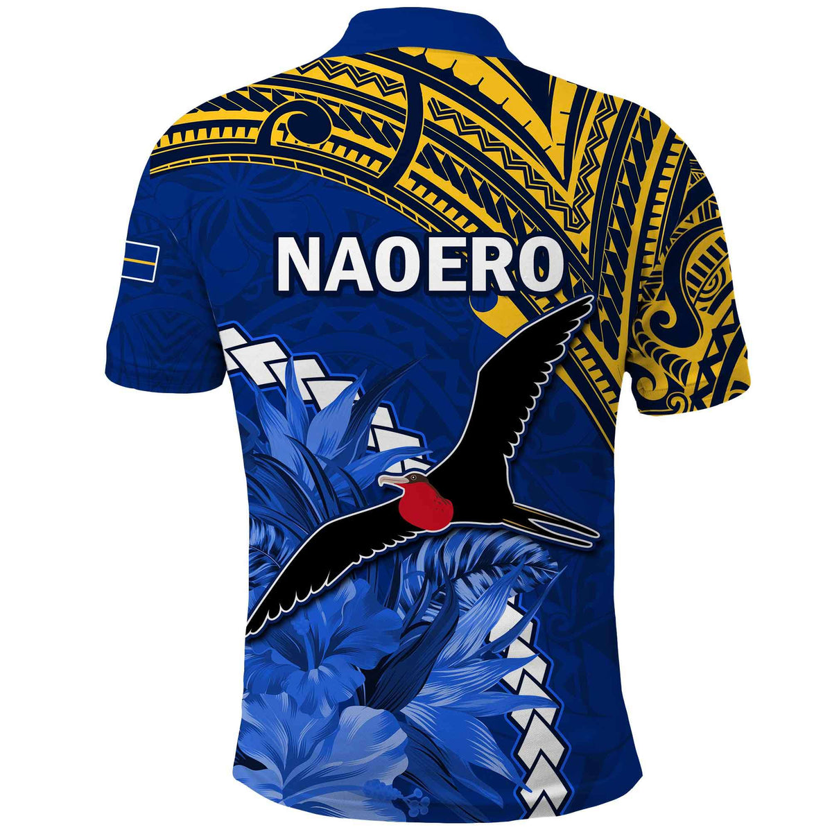 Nauru Coat of Arms Polo Shirt Polynesian With Frigatebird LT9