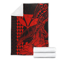 Hawaii Sea Turtle Blanket Polynesia Kakau with Kanaka Maoli Red LT9 - Polynesian Pride