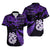 Hawaiian Couple Outfits NZ New Year Couples Long Sleeve Dress and Hawaiian Shirt Manaia with Paua Shell - Purple LT9 - Polynesian Pride