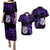 Couples Matching Hawaiian Outfits Matariki New Zealand Puletasi Dress and Hawaiian Shirt Manaia with Paua Shell - Purple LT9 Purple - Polynesian Pride