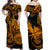 Hawaii Couple Outfit Ideas King Kamehameha Day Matching Dress and Hawaiian Shirt Paradise of the Pacific Tribal Kakau with Kanaka Maoli Gold LT9 - Polynesian Pride